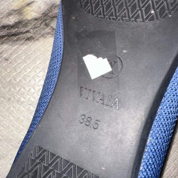 VIVAIA Blue Knit pointed Flats 38.5 office business contemporary - Picture 6 of 6
